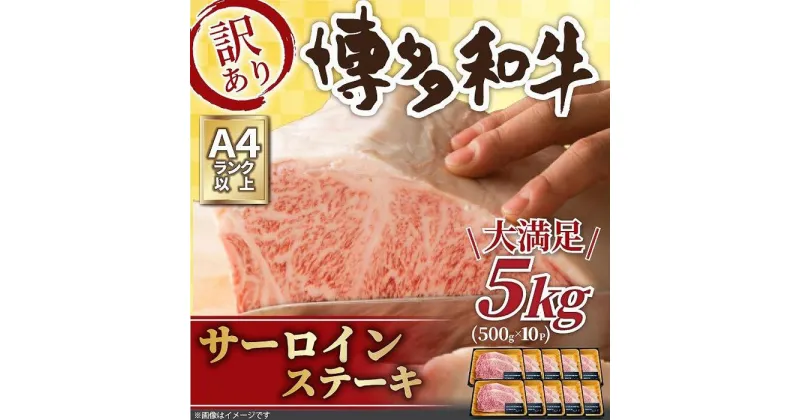 【ふるさと納税】訳アリ！博多和牛サーロインステーキ5kg（250g 2枚入×10パック）