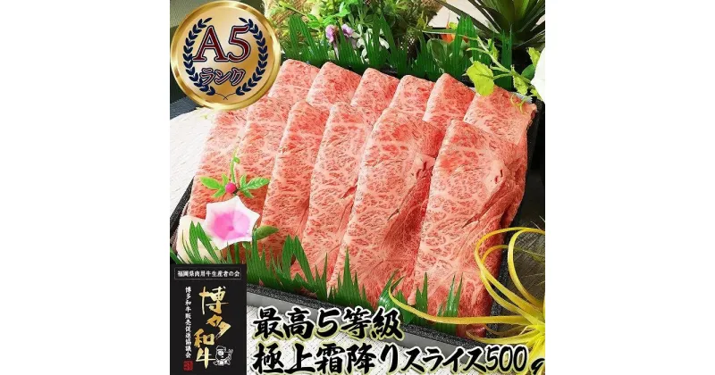 【ふるさと納税】とろける 極上霜降りスライス 博多和牛A5 500g (2～3人前)