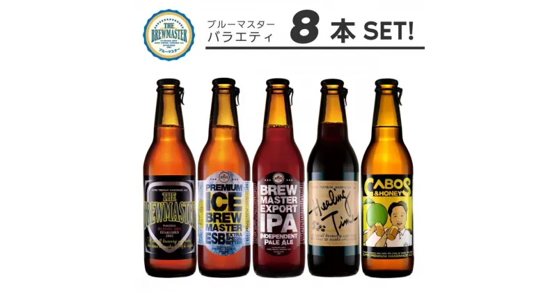 【ふるさと納税】福岡市発クラフトビール　ブルーマスター　5種バラエティセット　330ml×8本 | お酒 さけ ビール　クラフトビール　人気 おすすめ 送料無料 ギフト