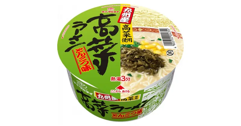 【ふるさと納税】九州産高菜ラーメンとんこつ味　12食（豚骨ラーメン） | 麺 食品 加工食品 人気 おすすめ 送料無料