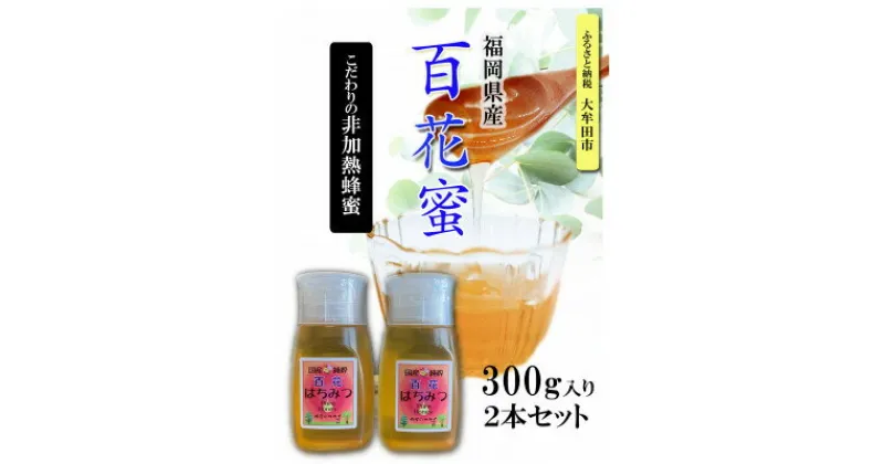 【ふるさと納税】福岡県産純粋非加熱蜂蜜【百花蜜】300g SSCボトル入り　2本セット【1445878】