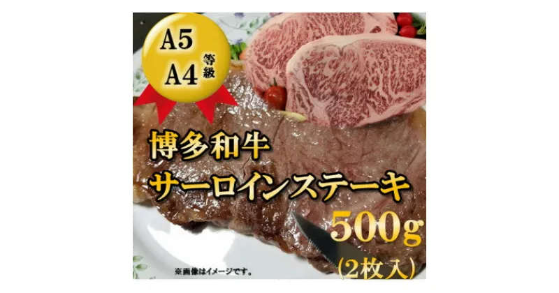 【ふるさと納税】【A5A4等級使用】博多和牛サーロインステーキ用500g(2枚入)(大牟田市)【配送不可地域：離島】【1288269】