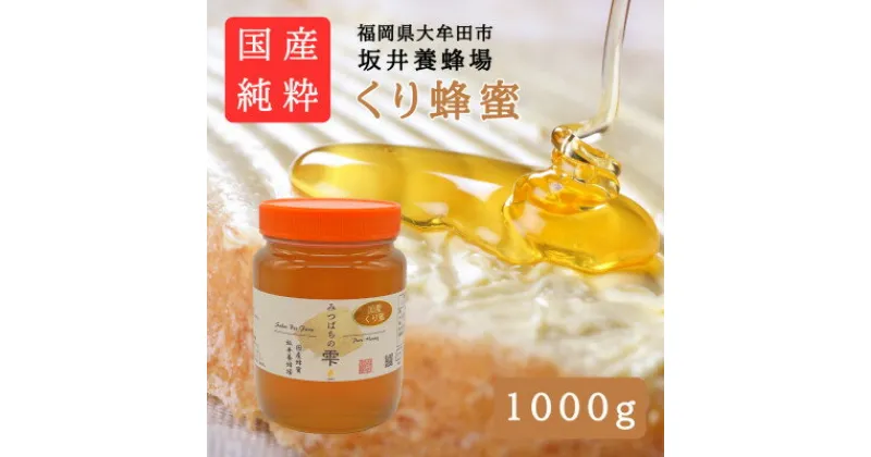 【ふるさと納税】みつばちの雫　国産くり蜂蜜　1000g【1481078】