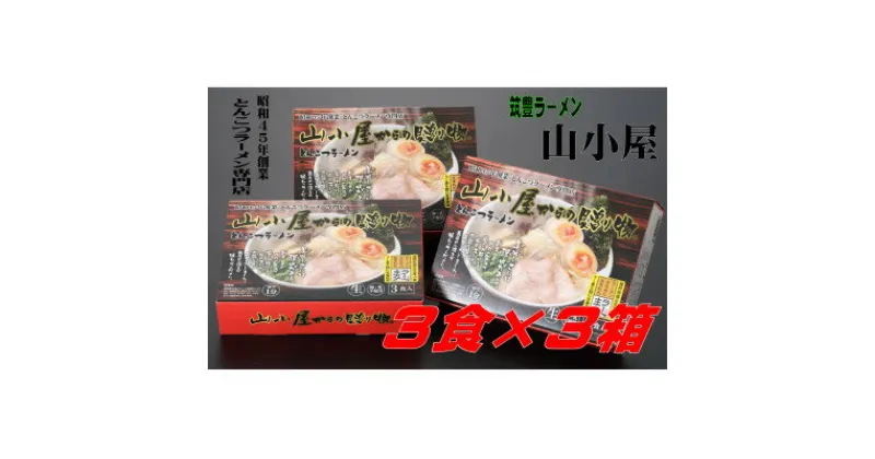 【ふるさと納税】昭和45年創業 とんこつラーメン専門店 山小屋からの贈り物3箱(大牟田市)【1523390】