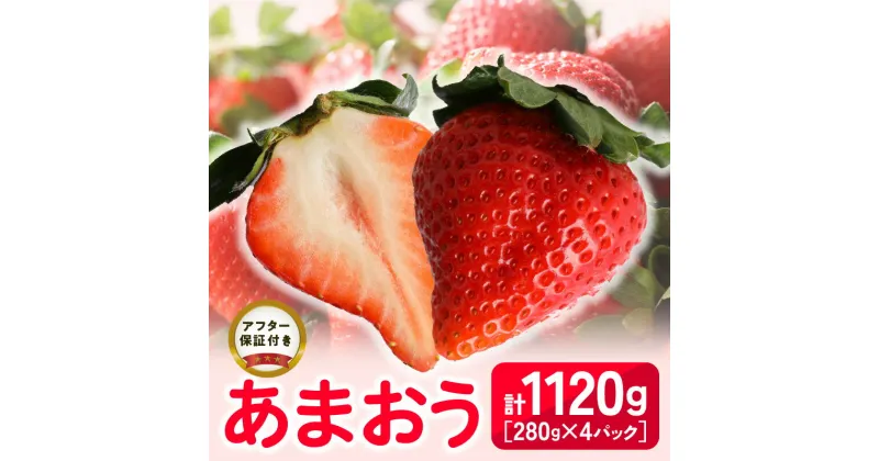 【ふるさと納税】【先行予約】福岡県産 あまおう 280g×4パック 計1120g 2025年2月より順次発送 アフター保証 ブランド いちご 王様 食べ応え 溢れ出す 果汁 魅力 果物 冷蔵 国産 お取り寄せ 久留米市 送料無料