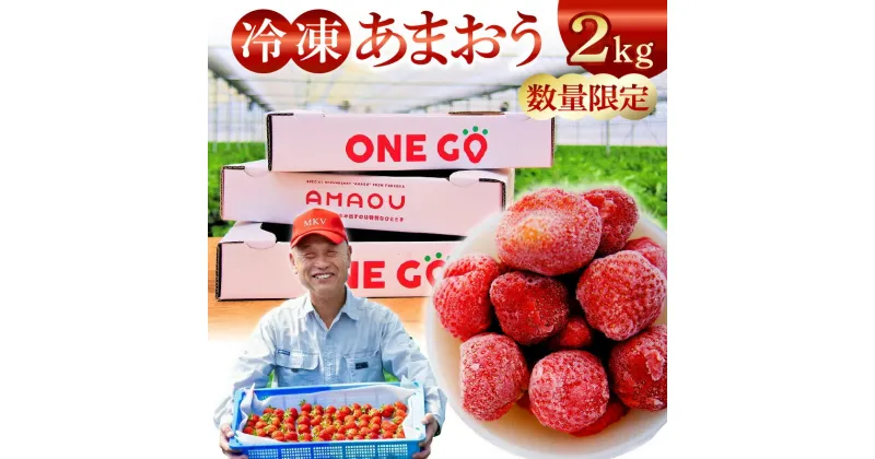 【ふるさと納税】福岡県産あまおう（冷凍2kg)　特別栽培【数量限定】 数量限定 急速冷凍 いちご あまおう 2kg 冷凍 3Dフリーザー 長期保存可能 国産 シャーベット フルーツ デザート 果物 便利 安心 長持ち 無添加 無香料エコファーマー GAP認定 福岡県 久留米市 送料無料