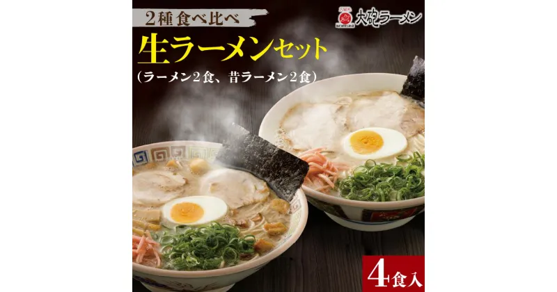 【ふるさと納税】大砲ラーメン セット 計 4食分 豚骨 ラーメン 久留米ラーメン 生ラーメン 自家製 生麺 本場の味 チャーシュー 呼び戻しスープ 麺類 ご当地ラーメン 食べ比べ 九州 福岡県 久留米市 お取り寄せ お取り寄せグルメ 食品 送料無料