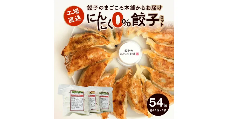 【ふるさと納税】にんにく0％ 餃子 3種類 3袋セット 小分け 真心餃子 各18個入り 青じそ餃子 生姜餃子 にら ニラ餃子 ニンニク不使用 餃子のまごころ本舗 福岡県 久留米市 お取り寄せ 焼くだけ 簡単 グルメ ぎょうざ 惣菜 おかず おつまみ 加工品 冷凍 送料無料