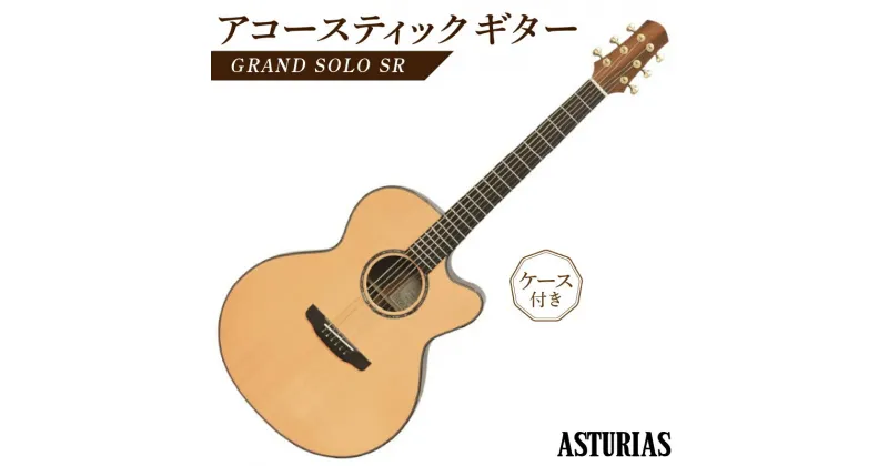 【ふるさと納税】アコースティックギター アストリアス GRAND SOLO SR ケース 付き 楽器 音響機器 オリジナルデザイン 新品 アコギ ギター 厚みのある低音 伸びのある高音 弦楽器 音楽 演奏 常温 大人 子供 福岡県 久留米市 送料無料