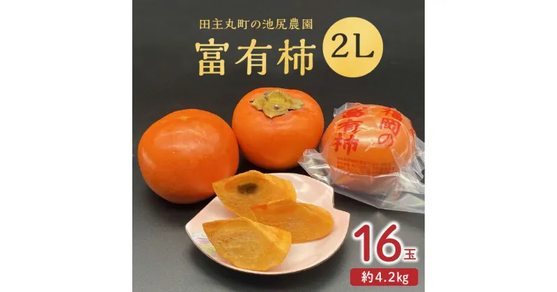 【ふるさと納税】柿 約 4.2kg 富有柿 2L 16玉 入り 個包装 柿の王様 人気 高い 国産 フルーツ 果物 高品質 天皇への献上品 池尻農園 福岡県 久留米市 田主丸 お取り寄せ お取り寄せフルーツ 食品 食べ物 送料無料