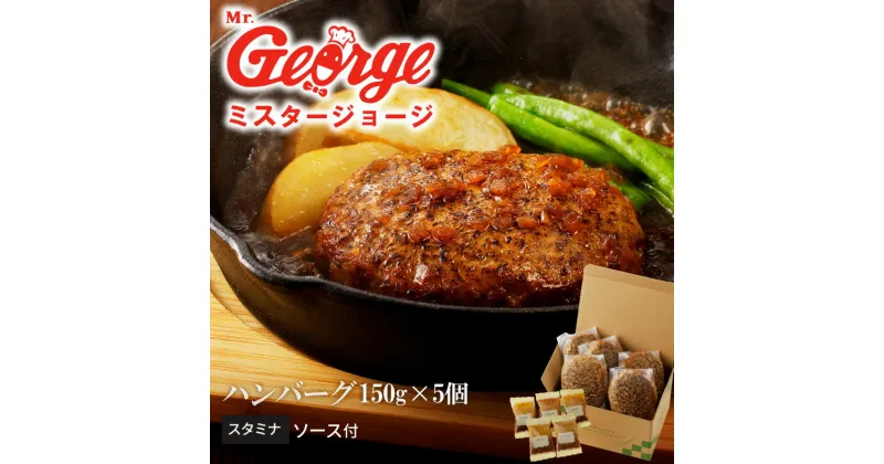 【ふるさと納税】ハンバーグ 150g × 5個 セット ソース付き スタミナソース 冷凍 やわらかい 人気のソース 和風にんにくベース マスタード風味 おかず 食品 惣菜 肉惣菜 ハンバーグ専門店 ミスタージョージ 福岡県 久留米市 お取り寄せ お取り寄せグルメ 送料無料