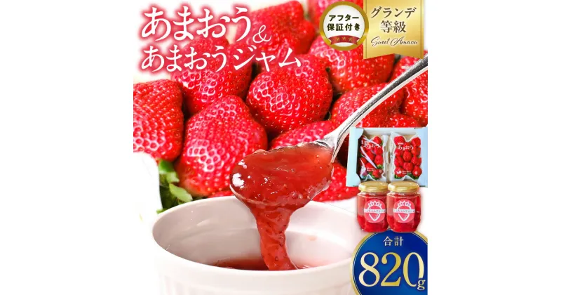 【ふるさと納税】いちご満喫　あまおう2パック&あまおうジャム2瓶のセット 1月から発送 約270g×2パック 約140g×2瓶 土耕栽培 本格ジャム よっちゃんファーム あまおう あまおうジャム グランデ 大粒 久留米市 グルメ お取り寄せ 送料無料