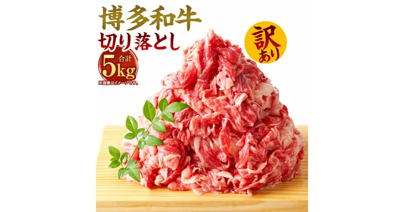 【ふるさと納税】訳あり！博多和牛 切り落とし 牛肩・バラ 合計5kg 500g×10パック 部位はお任せ 黒毛和牛 国産牛 牛肉 お肉 肉 お取り寄せ 小分け 国産 九州産 福岡県産 冷凍 送料無料