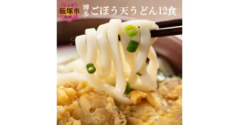 【ふるさと納税】★レビューキャンペーン実施中★博多ごぼう天うどん 12食セット【簡易梱包でお届け】麺 うどん ごぼう天 もちもち 博多 セット 12食 スープ付き 簡易梱包 【A-794】【1204レビューCP】