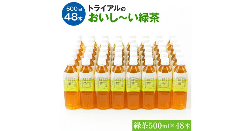 【ふるさと納税】お茶 トライアルのおいし〜い緑茶（500ml×48本） お茶 ペットボトル 48本 緑茶 500ml ドリンク 常温 備蓄 保存 福岡県 飲料