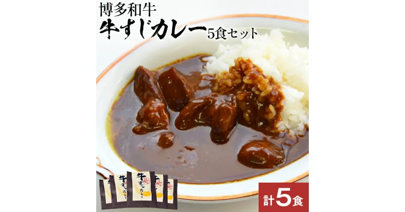 【ふるさと納税】博多和牛 牛すじカレー 5食セット じっくり煮込んだバリうま！ ゴロッと入ったコラーゲン♪ グルメ お取り寄せ 福岡 お土産 九州 福岡土産 取り寄せ グルメ 福岡県