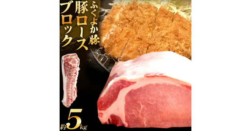 【ふるさと納税】 ふくよか豚ロースブロック約5kg 豚ロースブロック 豚ロースブロック肉 豚ロース ブロック肉 塊肉 豚肉 ブタ肉 豚 肉 ふくよか豚 焼肉 ステーキ とんかつ しゃぶしゃぶ 冷蔵 福岡県 福岡 九州 グルメ お取り寄せ