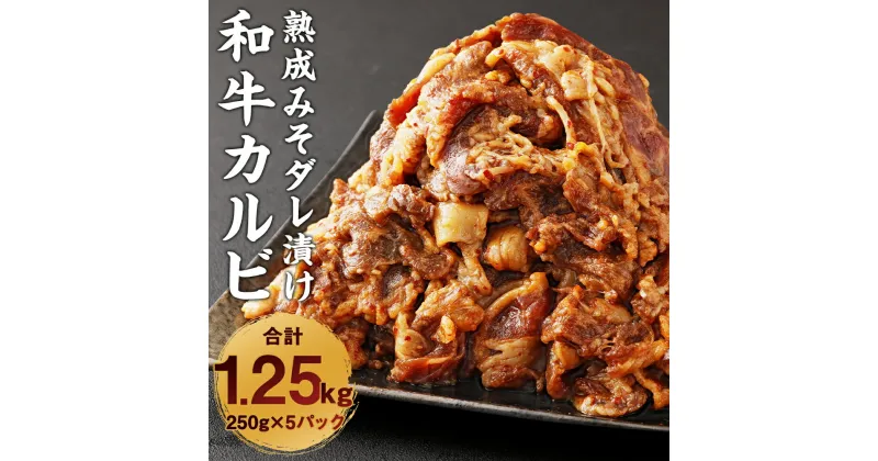 【ふるさと納税】自家製タレでもみこんだ 和牛カルビ 250g×5パック 合計1.25kg 味付け肉 タレ漬け 味噌だれ カルビ 和牛 牛肉 お肉 惣菜 おかず 九州産 国産 冷凍 送料無料