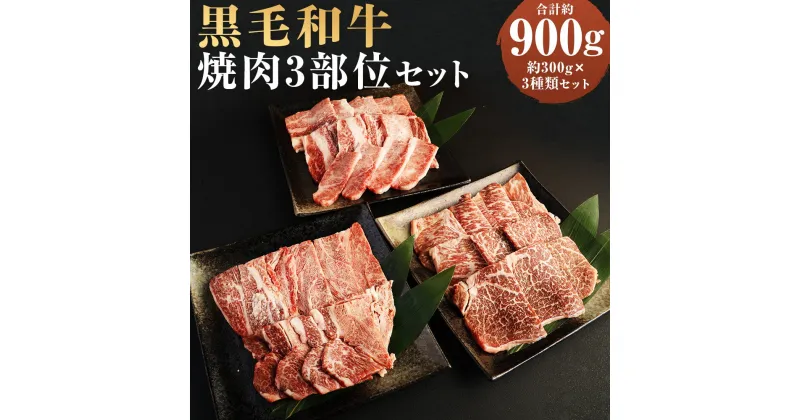 【ふるさと納税】 黒毛和牛 焼肉 3部位セット 合計900g 300g×各1パック 3種類 上バラ カルビ ロース モモ 赤身 霜降り A5ランク カット済み 豊作ファーム産 牛肉 和牛 お肉 焼き肉 九州産 福岡県産 国産 冷凍 送料無料