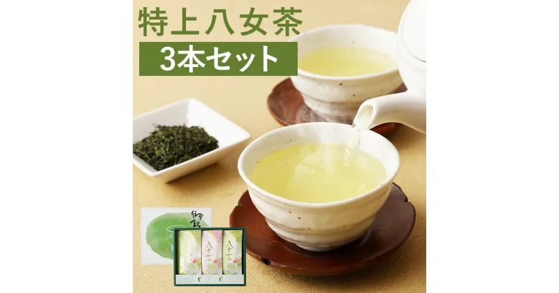 【ふるさと納税】特上八女茶詰め合わせ 3本セット 100g×3袋 茶葉 お茶 八女茶 日本茶 煎茶 国産 送料無料