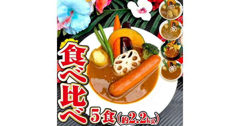 【ふるさと納税】冷凍スープカレー 食べ比べ 5食セット 合計2.15kg 5パック カレー スープカレー 具材入り セット 詰め合わせ 惣菜 グルメ 冷凍 国産 福岡県 筑後市 送料無料