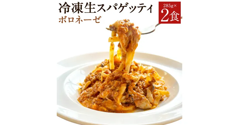 【ふるさと納税】冷凍生スパゲッティ ボロネーゼ 285g×2食 合計570g 2人前 粉チーズ付き ミートソース パスタ 冷凍パスタ スパゲティ イタリアン 冷凍 送料無料