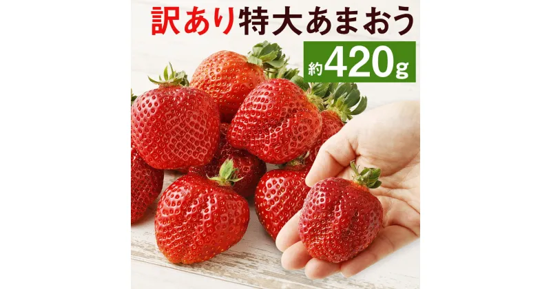 【ふるさと納税】訳あり 特大あまおう 約420g 9玉～15玉入 いちご 果物 フルーツ 苺 あまおう 特大 ご家庭用 福岡県産 九州産 送料無料【2025年1月上旬～3月下旬に順次発送予定】